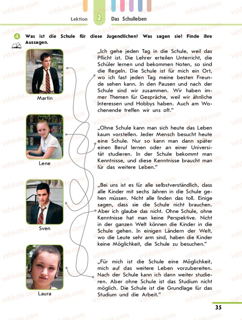 Страница 35 | Підручник Німецька мова 10 клас С.І. Сотникова 2011 Академічний рівень