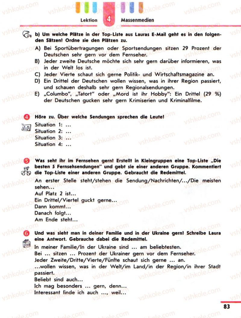 Страница 83 | Підручник Німецька мова 10 клас С.І. Сотникова 2011 Академічний рівень