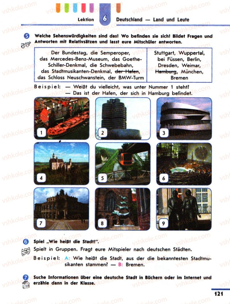 Страница 121 | Підручник Німецька мова 10 клас С.І. Сотникова 2011 Академічний рівень