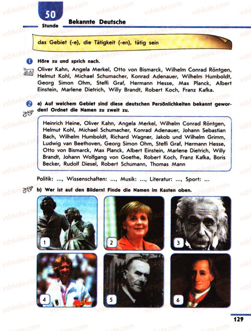 Страница 129 | Підручник Німецька мова 10 клас С.І. Сотникова 2011 Академічний рівень