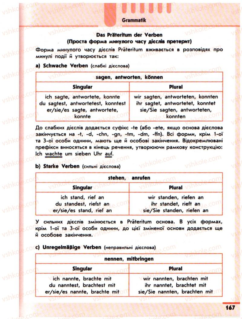 Страница 167 | Підручник Німецька мова 10 клас С.І. Сотникова 2011 Академічний рівень