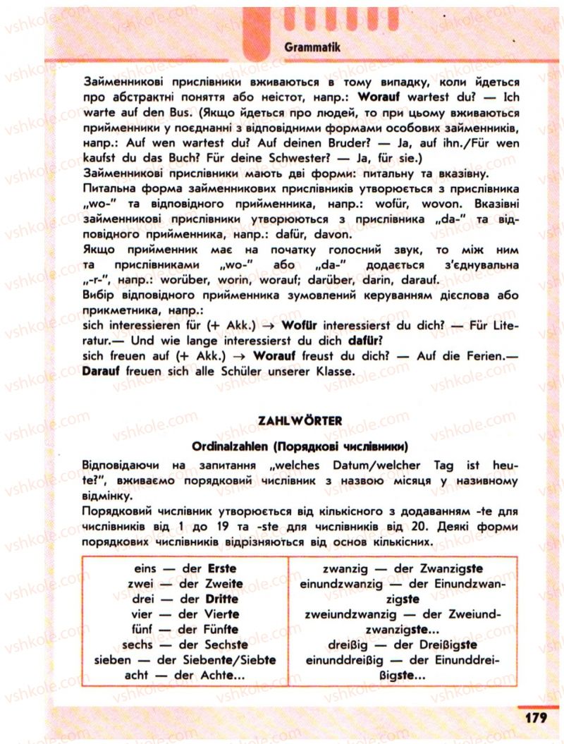 Страница 179 | Підручник Німецька мова 10 клас С.І. Сотникова 2011 Академічний рівень