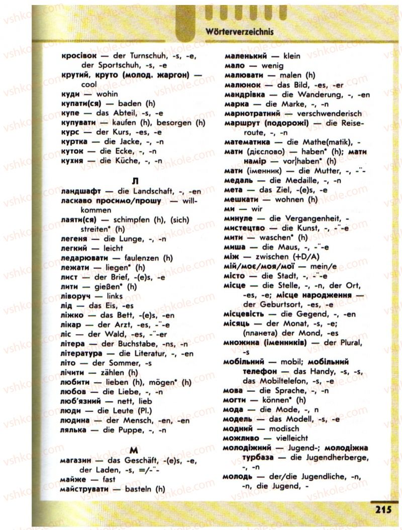 Страница 215 | Підручник Німецька мова 10 клас С.І. Сотникова 2011 Академічний рівень