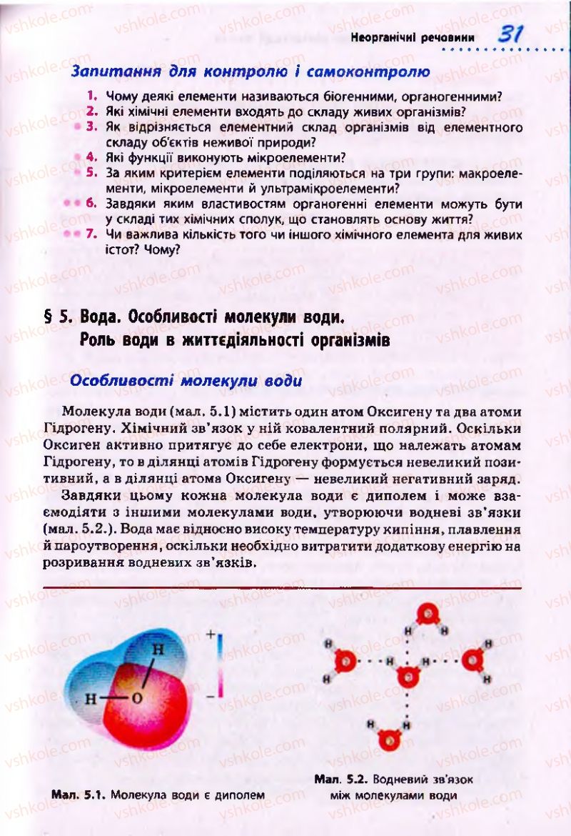 Страница 31 | Підручник Біологія 10 клас О.В. Тагліна 2010 Академічний рівень