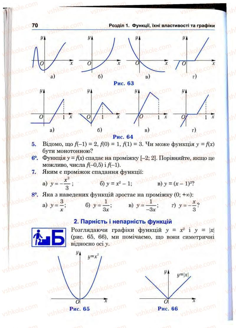 Страница 70 | Підручник Математика 10 клас О.М. Афанасьєва, Я.С. Бродський, О.Л. Павлов 2010