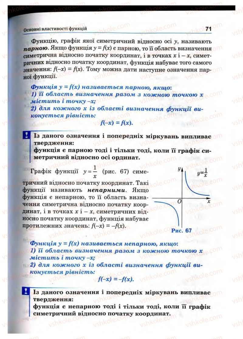 Страница 71 | Підручник Математика 10 клас О.М. Афанасьєва, Я.С. Бродський, О.Л. Павлов 2010