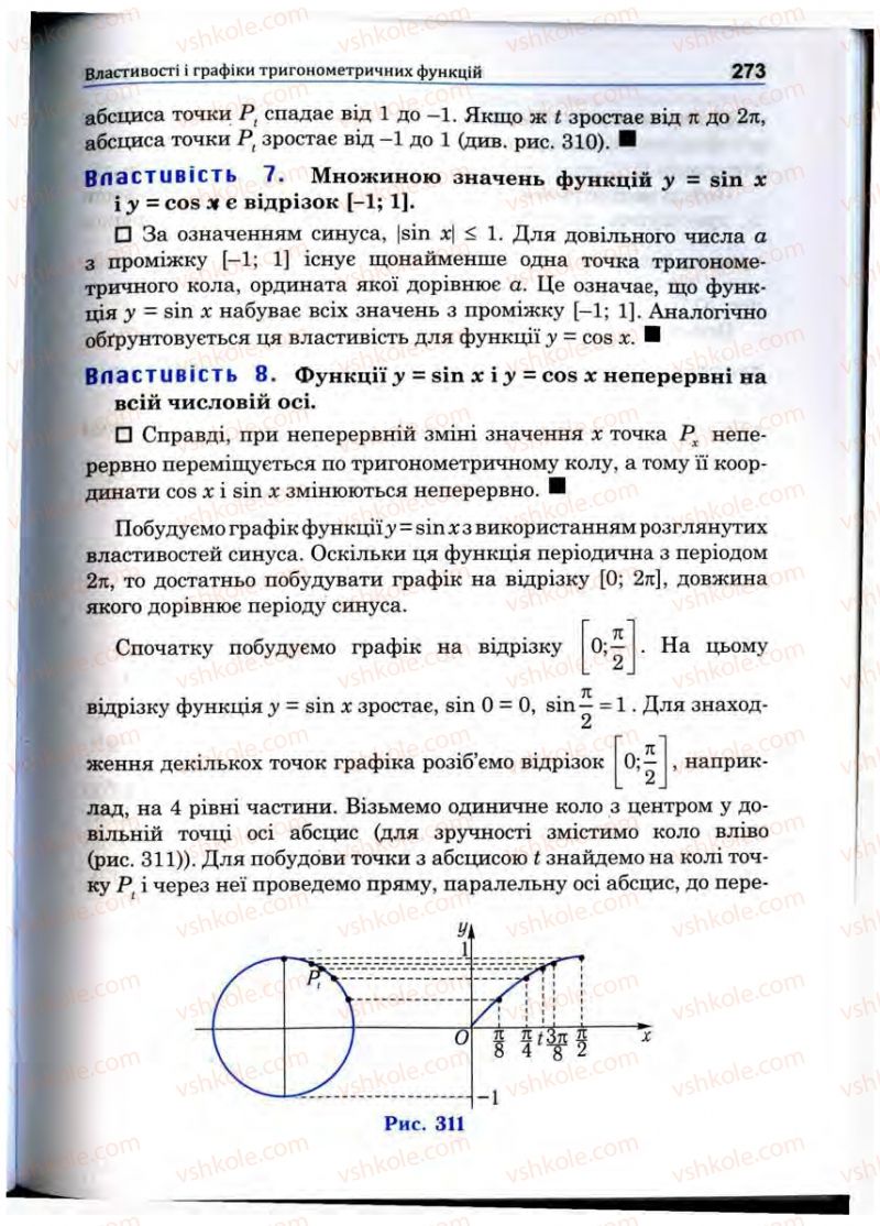 Страница 273 | Підручник Математика 10 клас О.М. Афанасьєва, Я.С. Бродський, О.Л. Павлов 2010