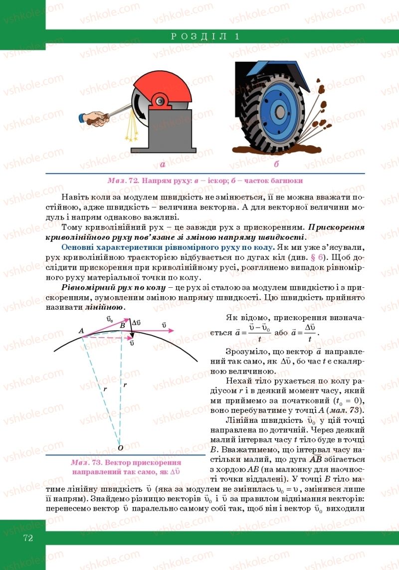 Страница 72 | Підручник Фізика 10 клас Т.М. Засєкіна, М.В. Головко 2010 Профільний рівень