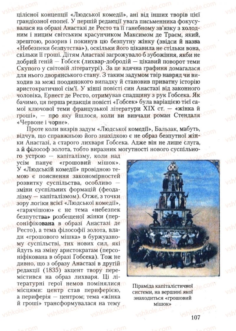 Страница 107 | Підручник Зарубіжна література 10 клас Ю.І. Ковбасенко 2010