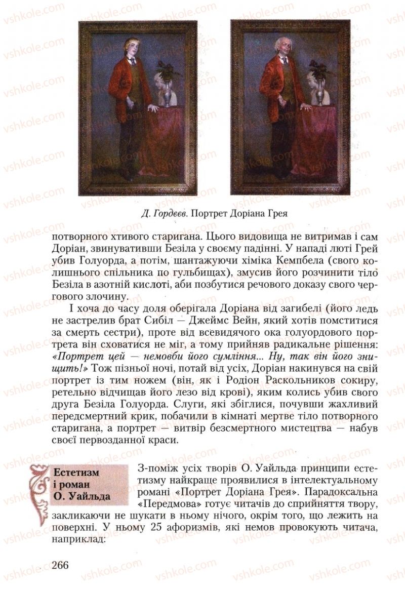 Страница 266 | Підручник Зарубіжна література 10 клас Ю.І. Ковбасенко 2010