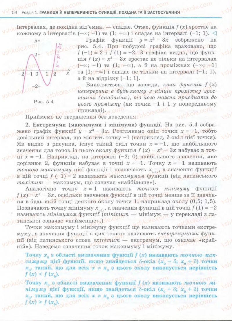 Страница 54 | Підручник Алгебра 11 клас Є.П. Нелін, О.Є. Долгова 2011 Академічний рівень, профільний рівні