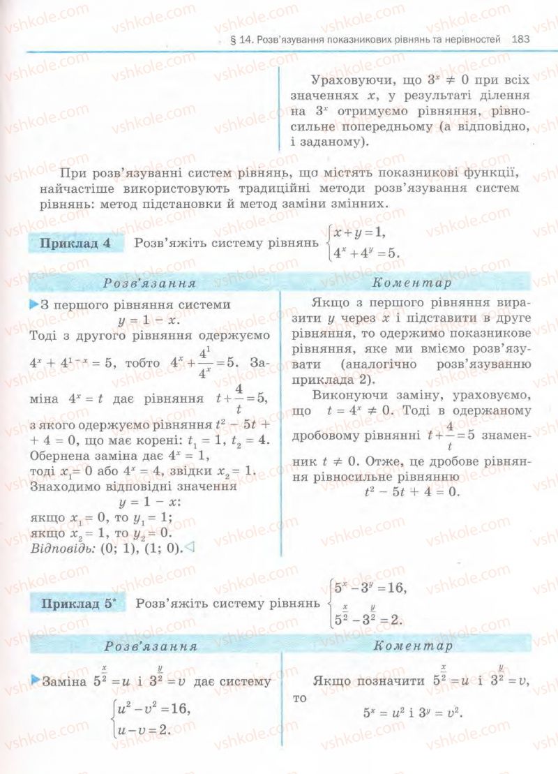 Страница 183 | Підручник Алгебра 11 клас Є.П. Нелін, О.Є. Долгова 2011 Академічний рівень, профільний рівні