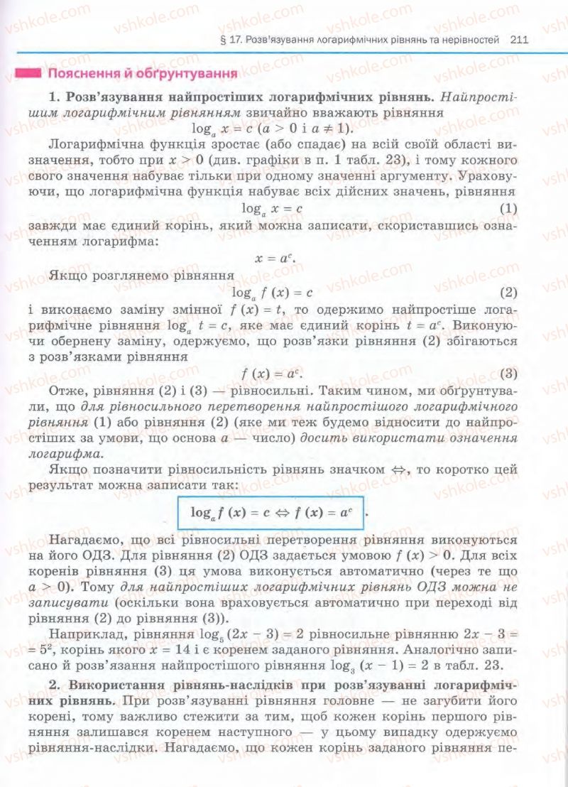 Страница 211 | Підручник Алгебра 11 клас Є.П. Нелін, О.Є. Долгова 2011 Академічний рівень, профільний рівні