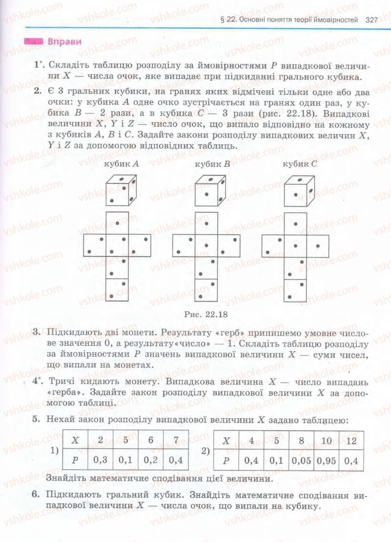 Страница 327 | Підручник Алгебра 11 клас Є.П. Нелін, О.Є. Долгова 2011 Академічний рівень, профільний рівні