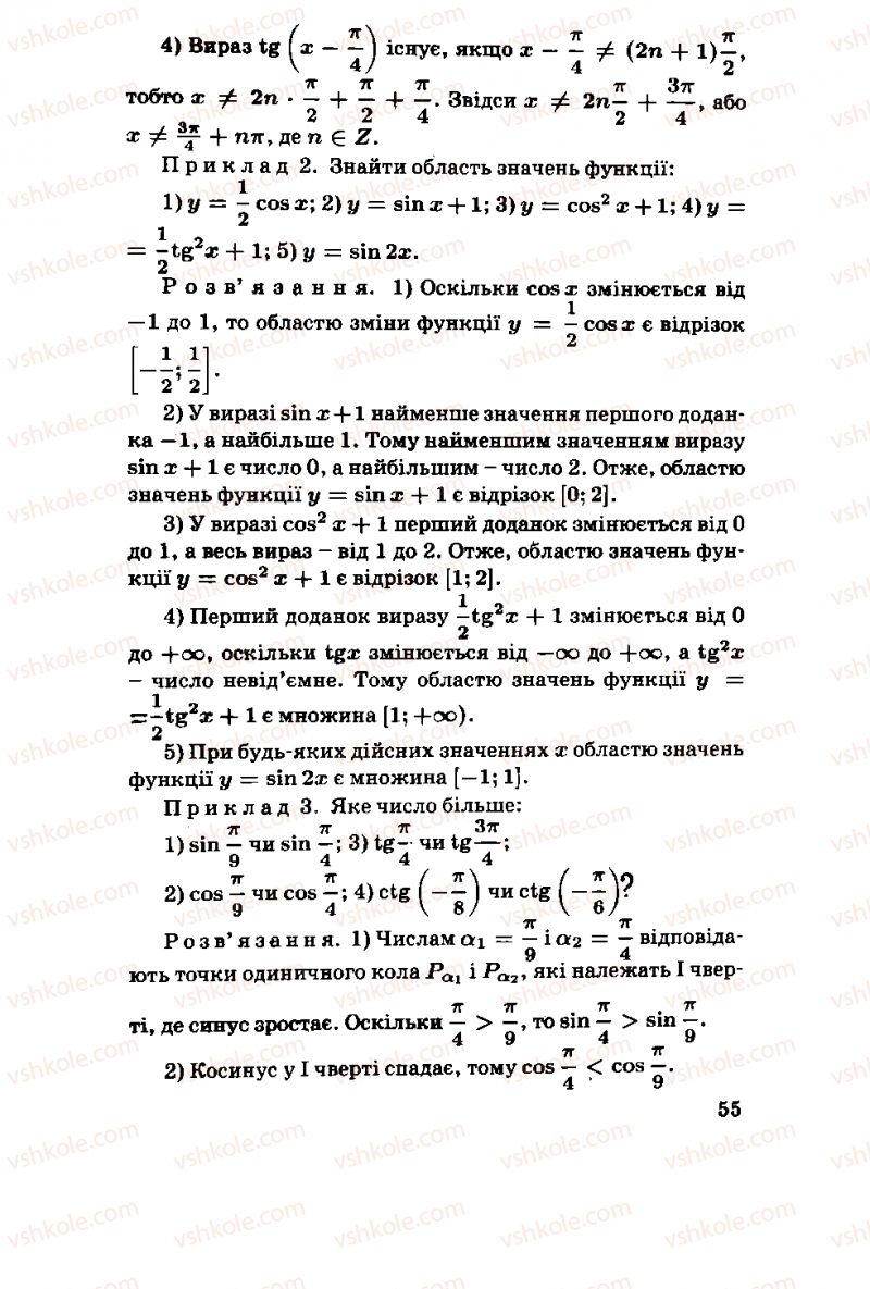 Страница 55 | Підручник Алгебра 11 клас М.І. Шкіль, З.І. Слєпкань, О.С. Дубинчук 2001