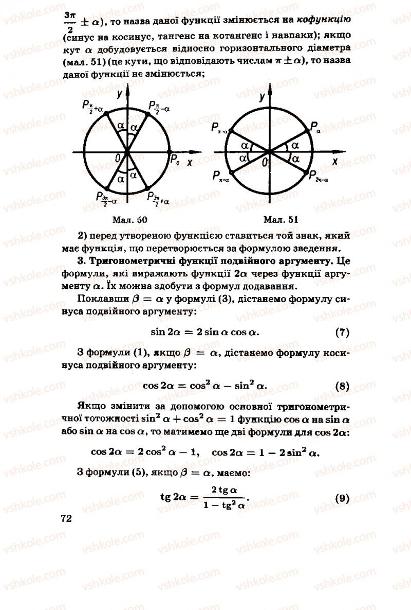 Страница 72 | Підручник Алгебра 11 клас М.І. Шкіль, З.І. Слєпкань, О.С. Дубинчук 2001