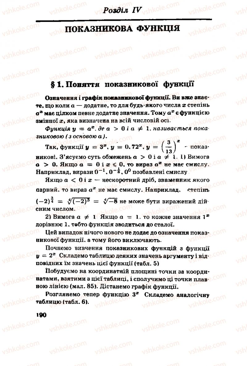 Страница 190 | Підручник Алгебра 11 клас М.І. Шкіль, З.І. Слєпкань, О.С. Дубинчук 2001