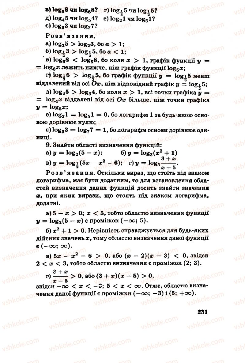 Страница 231 | Підручник Алгебра 11 клас М.І. Шкіль, З.І. Слєпкань, О.С. Дубинчук 2001