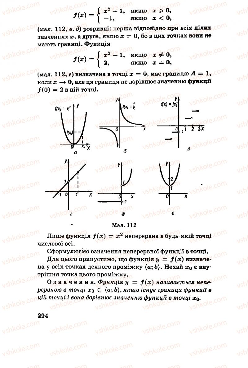 Страница 294 | Підручник Алгебра 11 клас М.І. Шкіль, З.І. Слєпкань, О.С. Дубинчук 2001