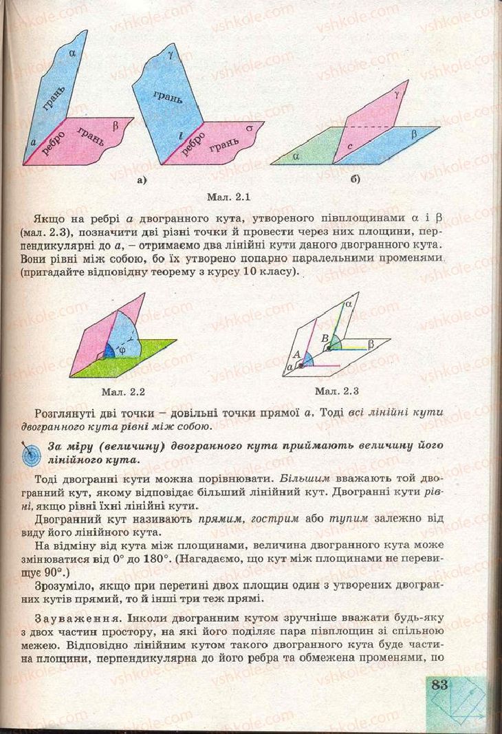 Страница 83 | Підручник Геометрія 11 клас Г.В. Апостолова 2011 Академічний, профільний рівні