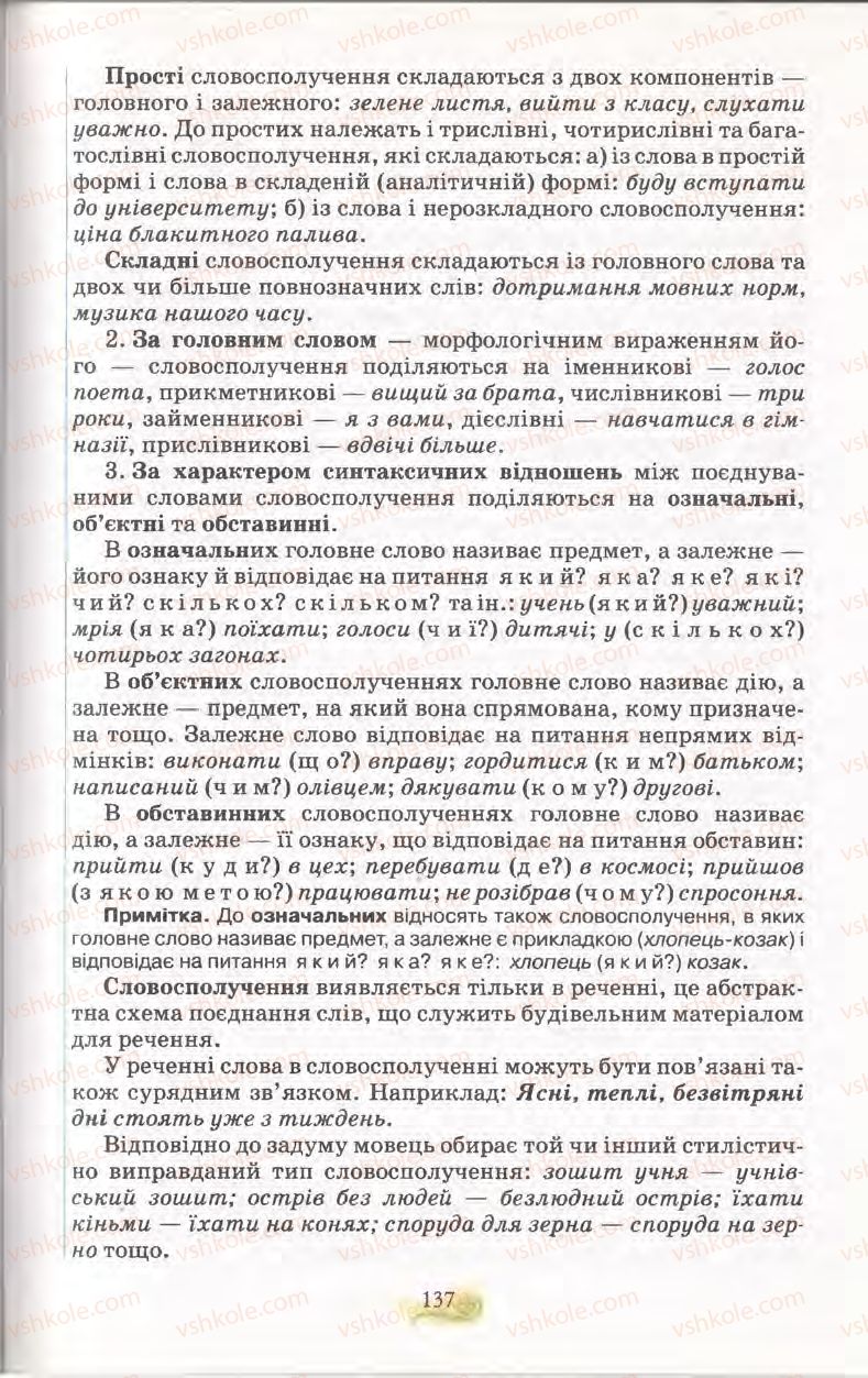 Страница 137 | Підручник Українська мова 11 клас С.О. Караман, О.В. Караман, М.Я. Плющ 2011 Академічний, профільний рівні