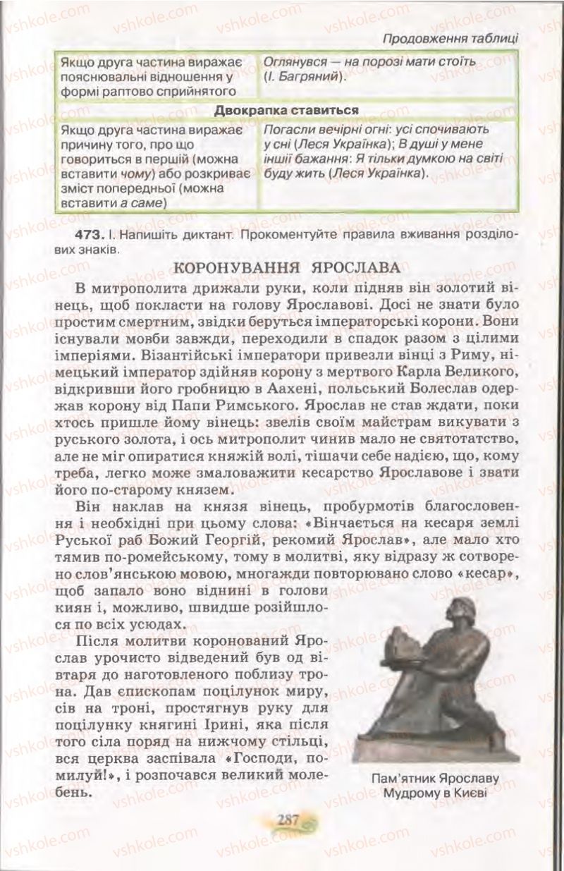 Страница 287 | Підручник Українська мова 11 клас С.О. Караман, О.В. Караман, М.Я. Плющ 2011 Академічний, профільний рівні