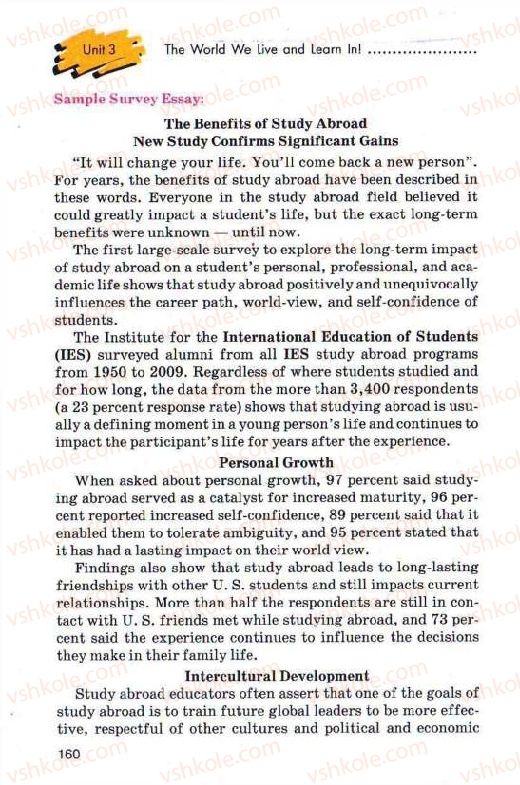 Страница 160 | Підручник Англiйська мова 11 клас Л.В. Калініна, І.В. Самойлюкевич 2011