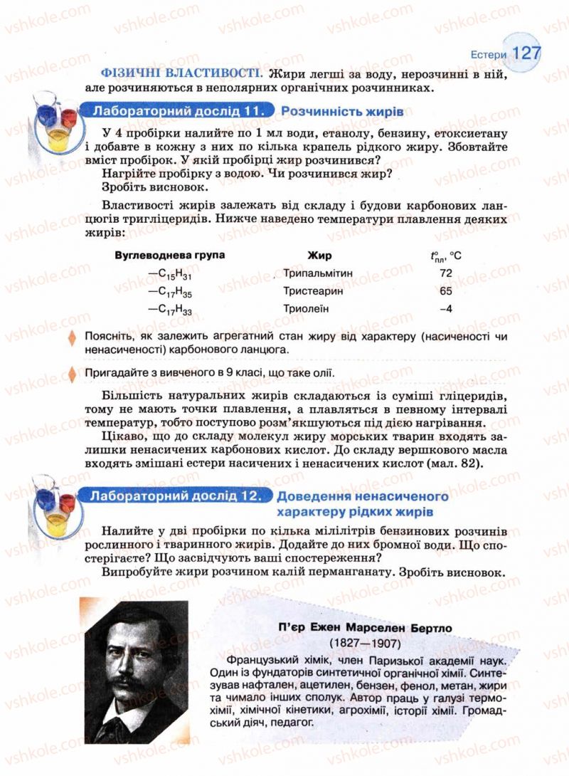 Страница 127 | Підручник Хімія 11 клас Л.П. Величко 2011 Академічний рівень