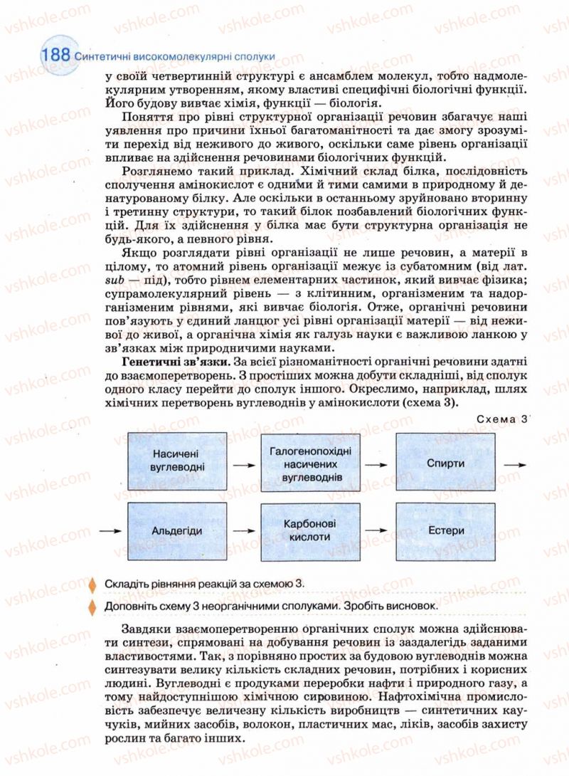 Страница 188 | Підручник Хімія 11 клас Л.П. Величко 2011 Академічний рівень