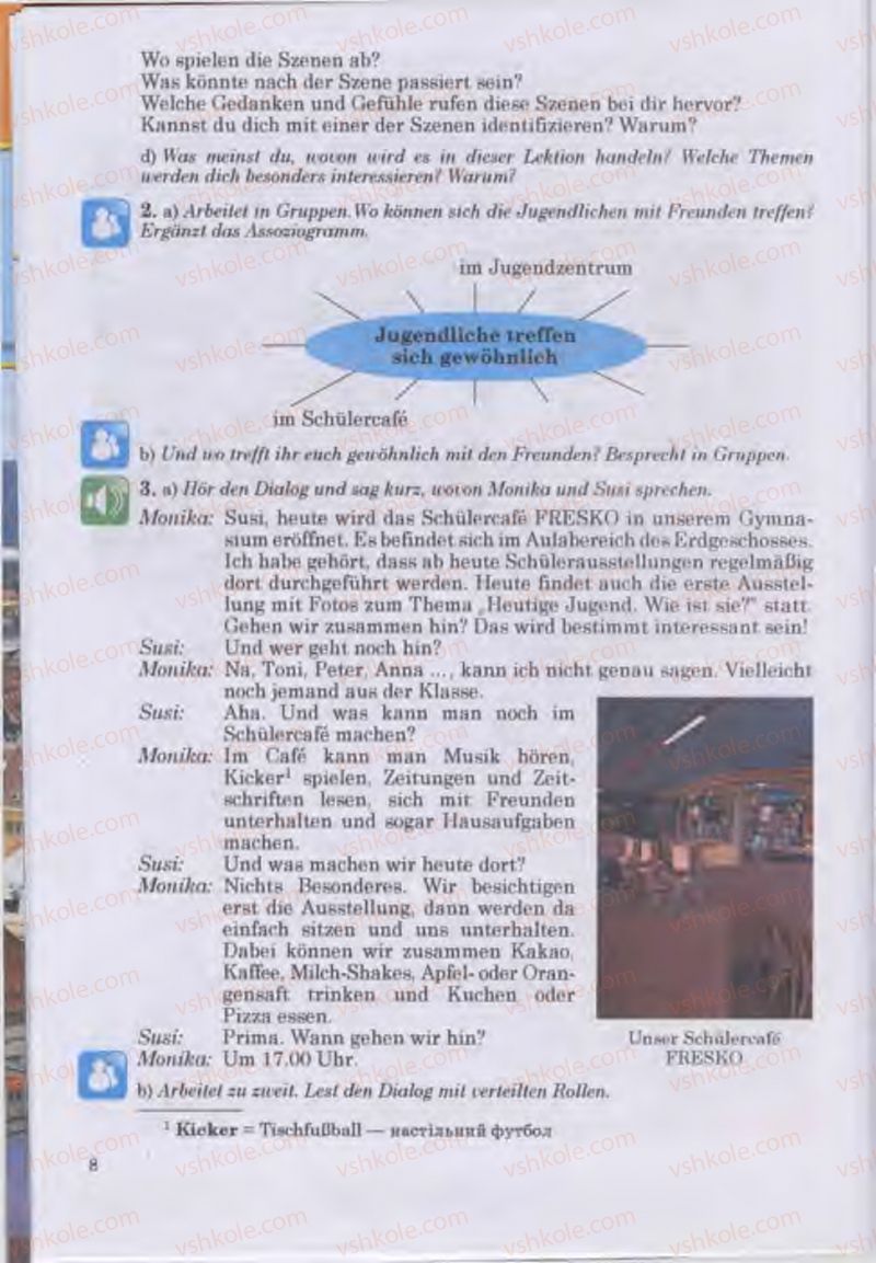 Страница 8 | Підручник Німецька мова 11 клас Н.П. Басай 2011 10 рік навчання
