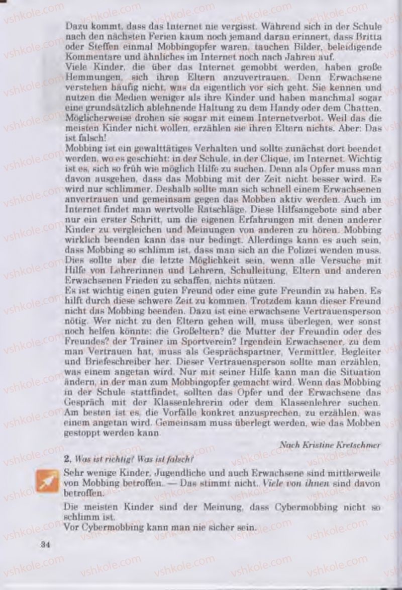 Страница 34 | Підручник Німецька мова 11 клас Н.П. Басай 2011 10 рік навчання