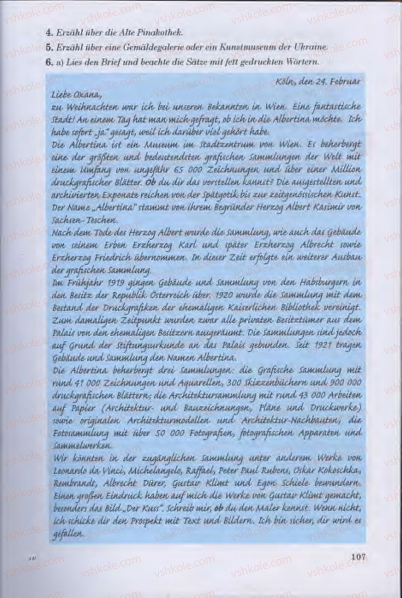 Страница 107 | Підручник Німецька мова 11 клас Н.П. Басай 2011 10 рік навчання