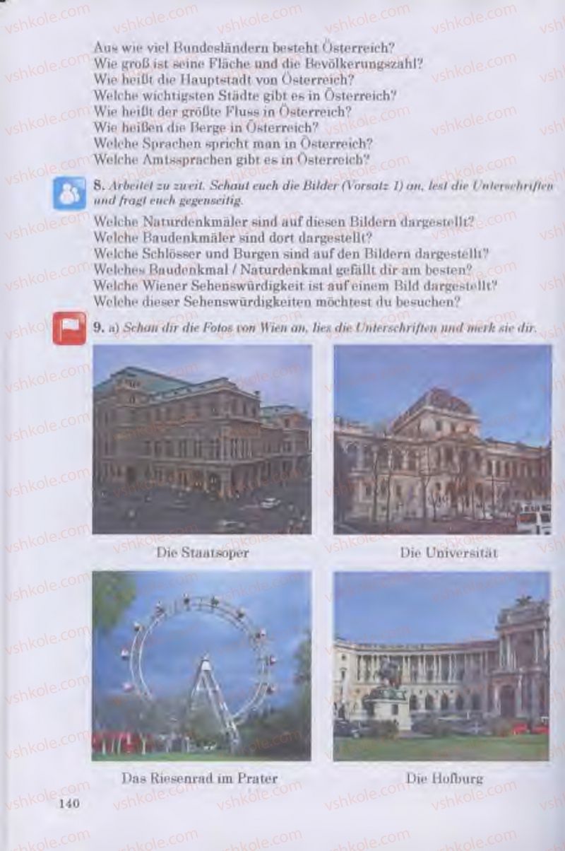 Страница 140 | Підручник Німецька мова 11 клас Н.П. Басай 2011 10 рік навчання