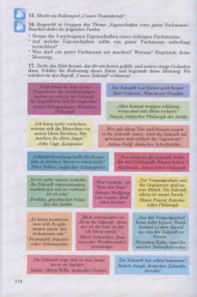 Страница 174 | Підручник Німецька мова 11 клас Н.П. Басай 2011 10 рік навчання