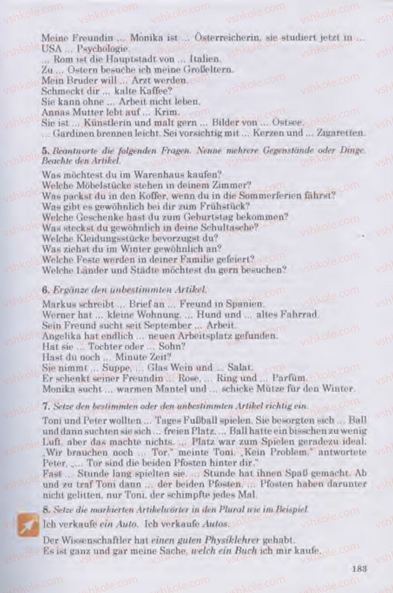 Страница 183 | Підручник Німецька мова 11 клас Н.П. Басай 2011 10 рік навчання
