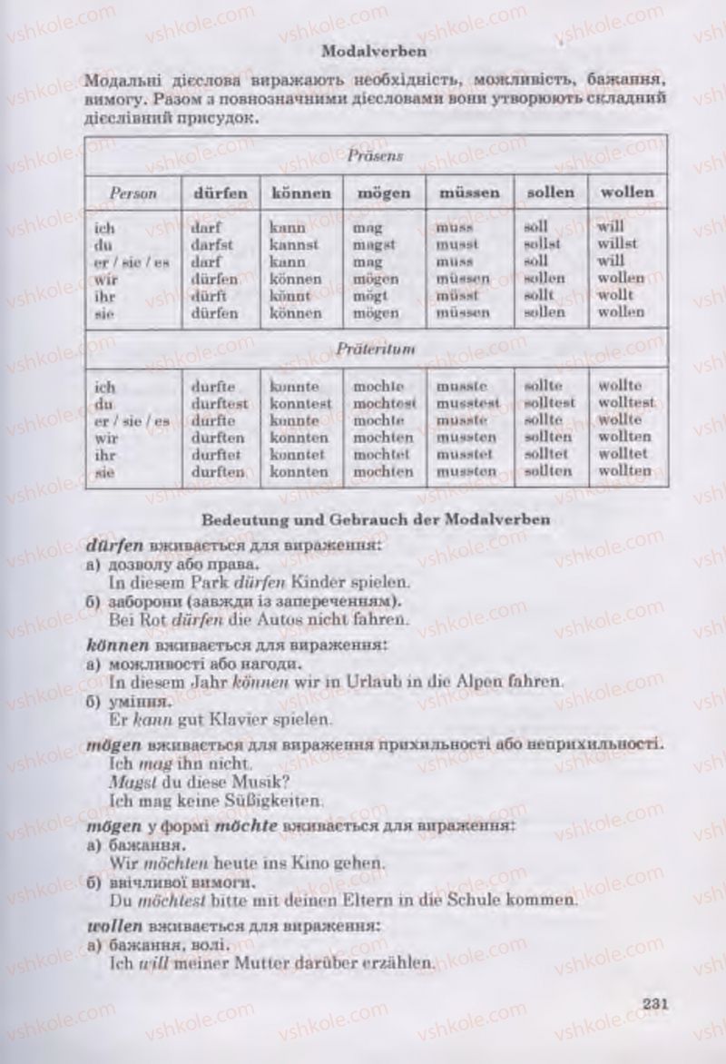 Страница 231 | Підручник Німецька мова 11 клас Н.П. Басай 2011 10 рік навчання