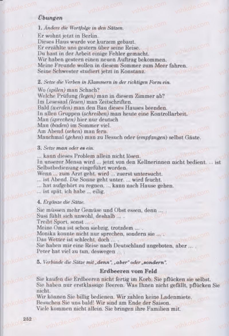 Страница 252 | Підручник Німецька мова 11 клас Н.П. Басай 2011 10 рік навчання