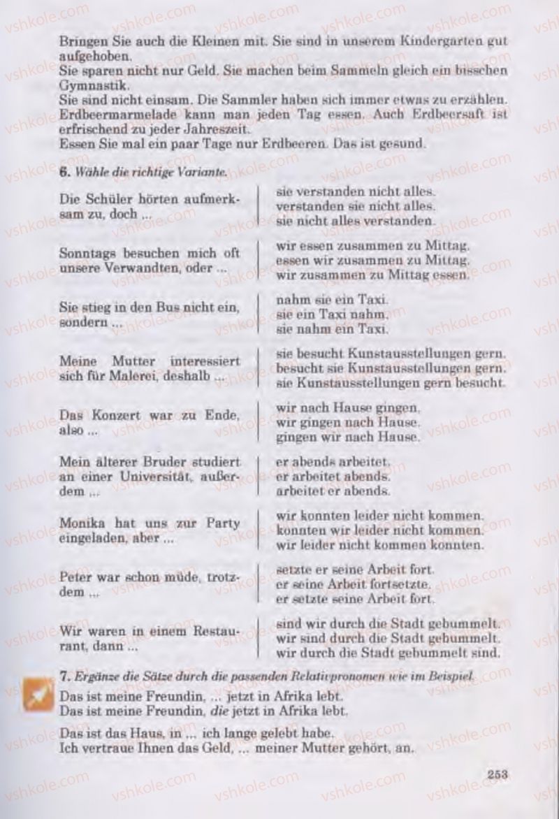 Страница 253 | Підручник Німецька мова 11 клас Н.П. Басай 2011 10 рік навчання