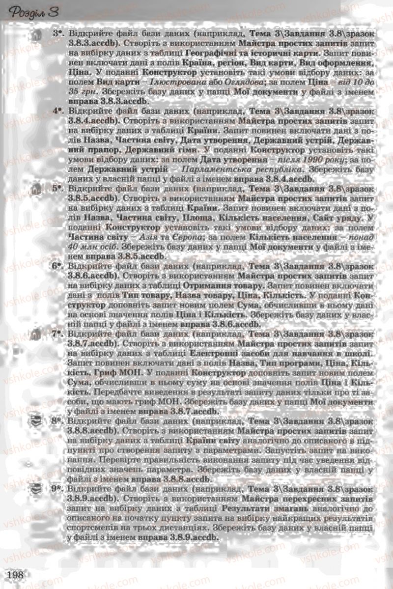 Страница 198 | Підручник Інформатика 11 клас Й.Я. Ривкінд, Т.І. Лисенко, Л.А. Чернікова, В.В. Шакотько 2011