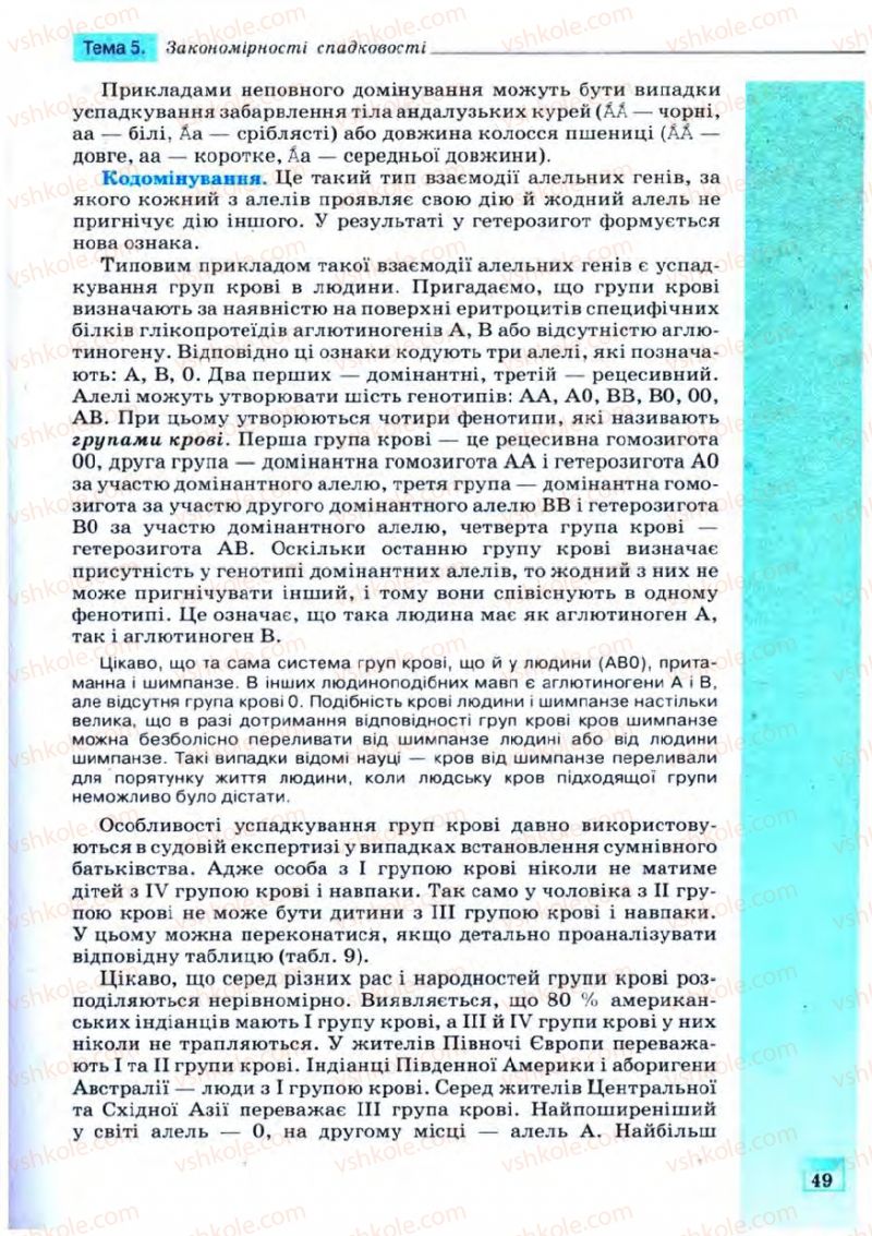 Страница 49 | Підручник Біологія 11 клас С.В. Межжерін, Я.О. Межжеріна 2011 Академічний рівень