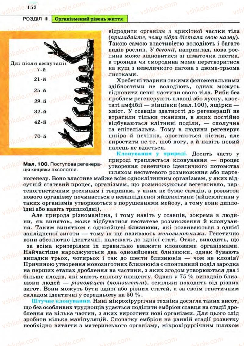 Страница 152 | Підручник Біологія 11 клас С.В. Межжерін, Я.О. Межжеріна 2011 Академічний рівень