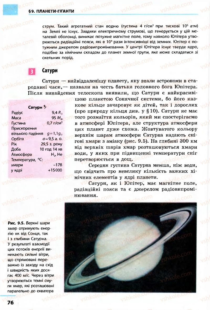 Страница 76 | Підручник Астрономія 11 клас М.П. Пришляк 2011 Академічний рівень