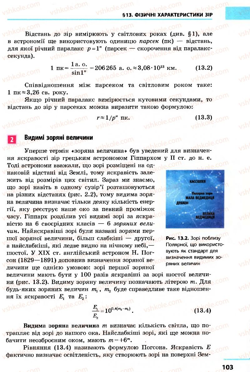 Страница 103 | Підручник Астрономія 11 клас М.П. Пришляк 2011 Академічний рівень