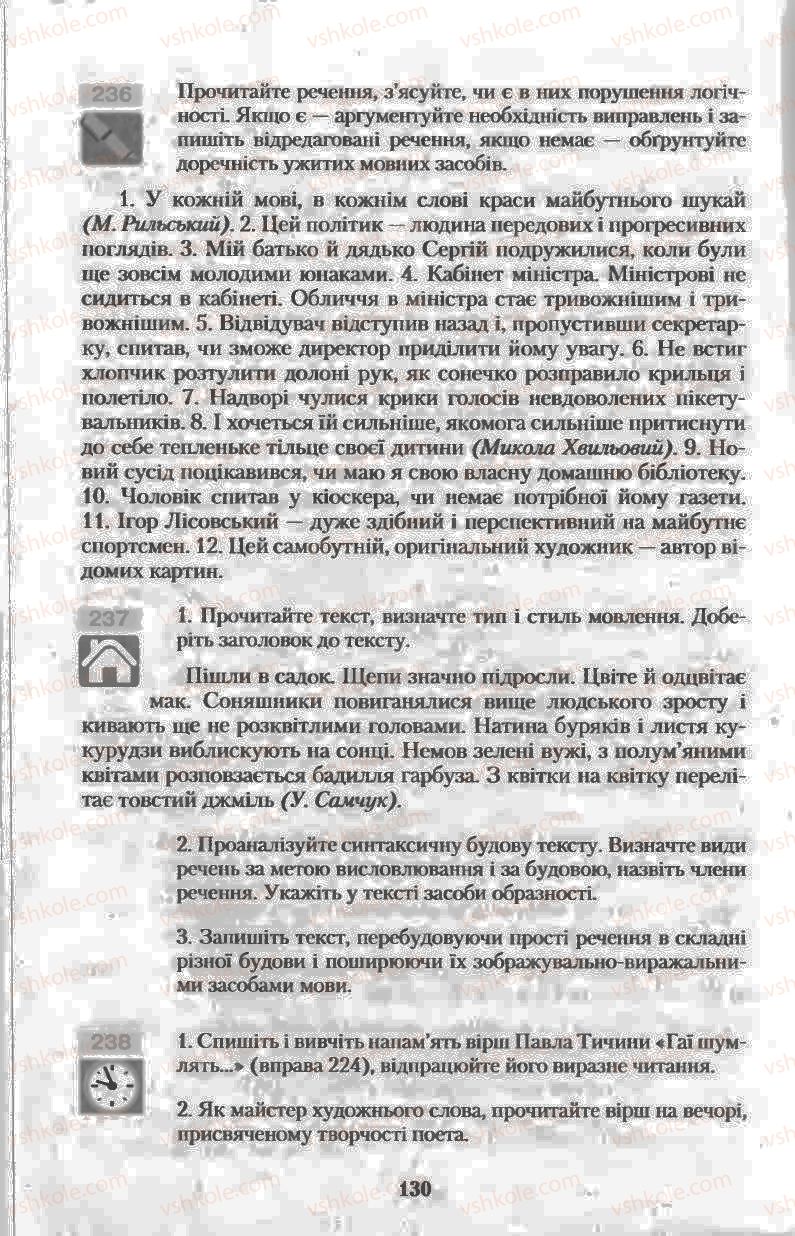 Страница 130 | Підручник Українська мова 11 клас Н.В. Бондаренко 2011