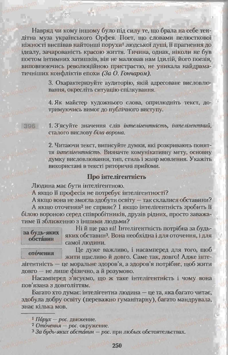 Страница 250 | Підручник Українська мова 11 клас Н.В. Бондаренко 2011