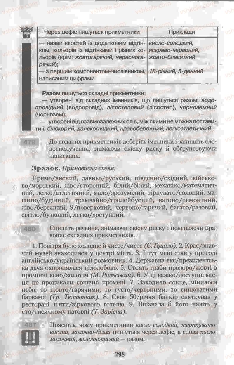 Страница 298 | Підручник Українська мова 11 клас Н.В. Бондаренко 2011