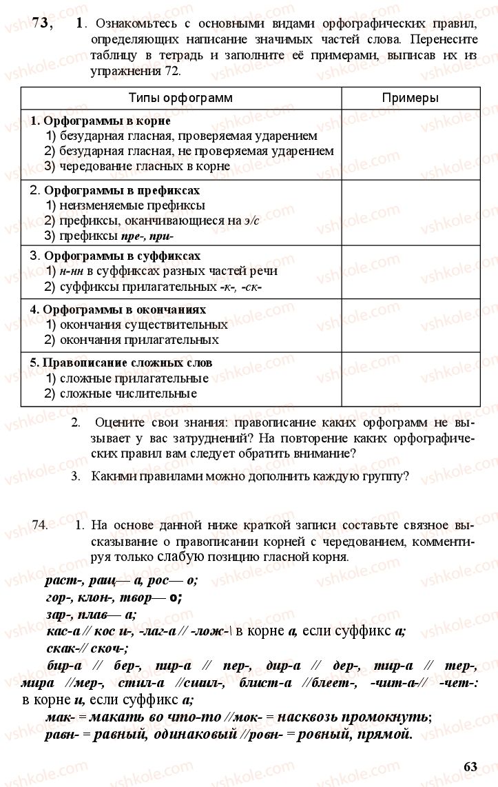 Страница 62 | Підручник Русский язык 11 клас А.Н. Рудяков, Т.Я. Фролова Е.И. Быкова 2011