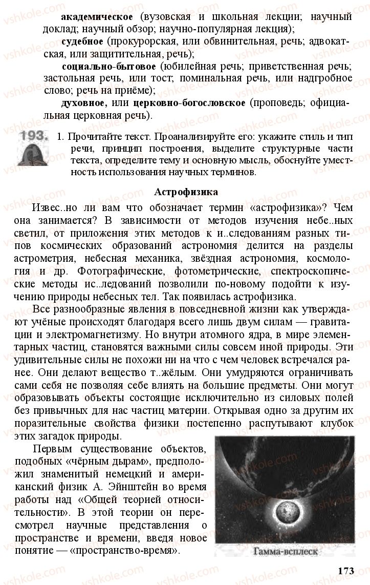 Страница 172 | Підручник Русский язык 11 клас А.Н. Рудяков, Т.Я. Фролова Е.И. Быкова 2011