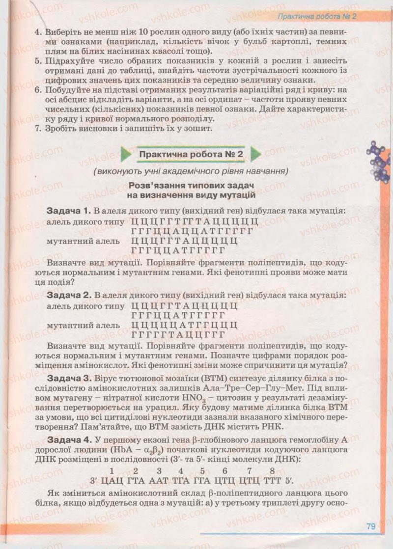 Страница 79 | Підручник Біологія 11 клас П.Г. Балан, Ю.Г. Вервес 2011 Академічний рівень