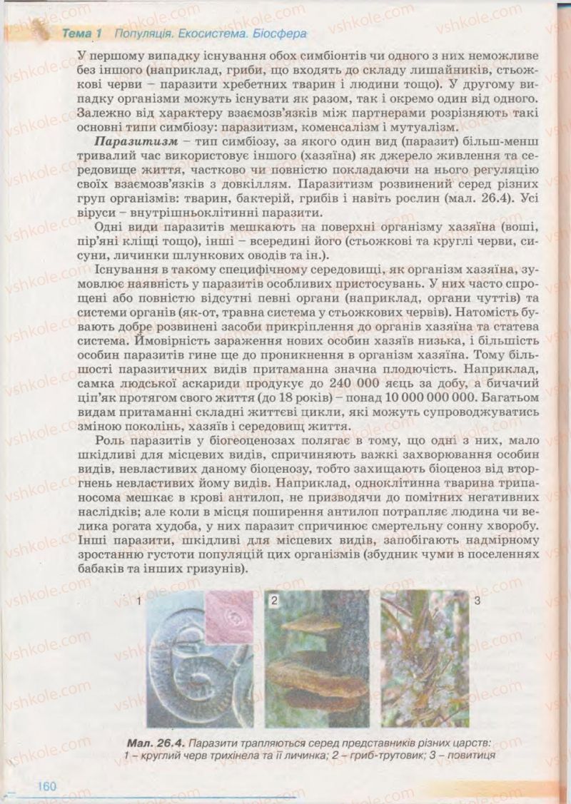 Страница 160 | Підручник Біологія 11 клас П.Г. Балан, Ю.Г. Вервес 2011 Академічний рівень